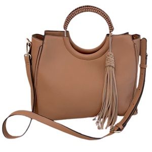 Sole Society NWOT Camel Colored Satchel with Shoulder Strap